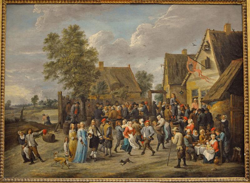 David Teniers the Younger Village feast with an aristocratic couple oil painting image